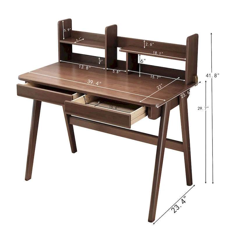 Bureau d'enfant Table d'enfant Bureau d'ordinateur en bois avec étagère - S.O.