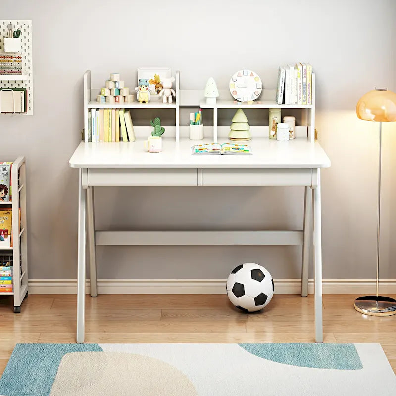 Bureau d'enfant Table d'enfant Bureau d'ordinateur en bois avec étagère - S.O.