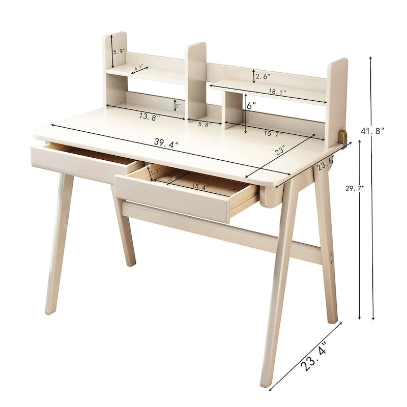 Bureau d'enfant Table d'enfant Bureau d'ordinateur en bois avec étagère - S.O.