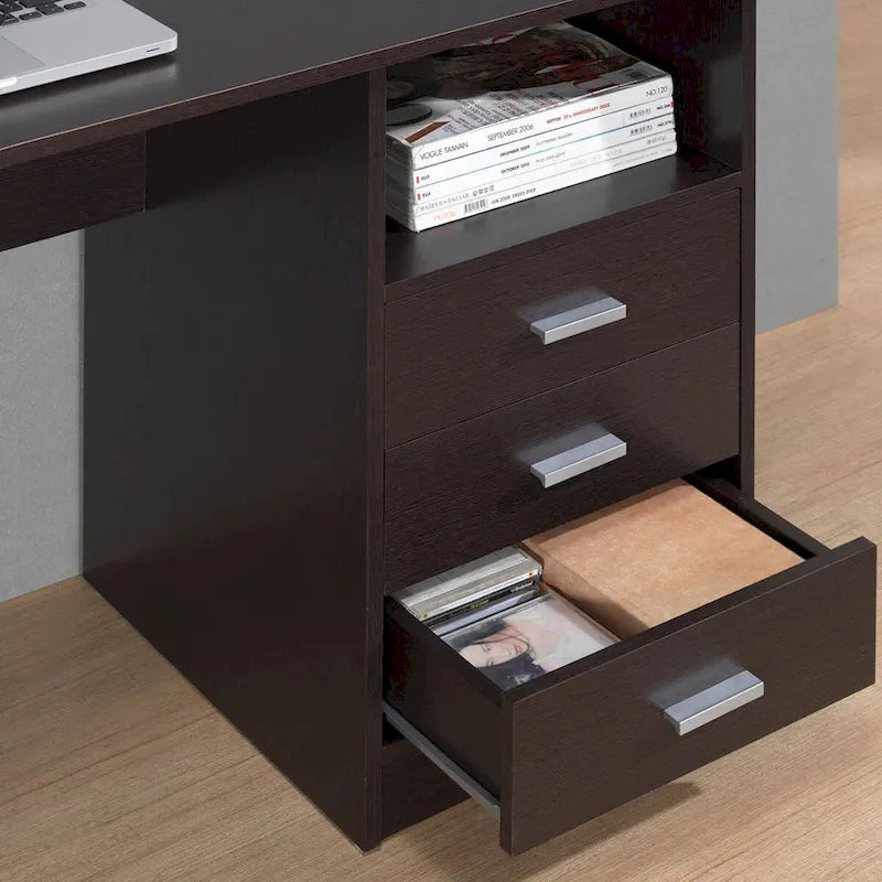 Bureau d'ordinateur classique à 3 tiroirs designs modernes