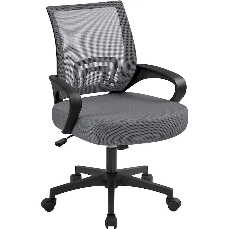Chaise de bureau ergonomique Yaheetech réglable avec dossier en maille et pivotant
