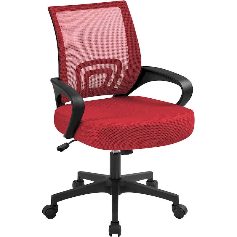 Chaise de bureau ergonomique Yaheetech réglable avec dossier en maille et pivotant
