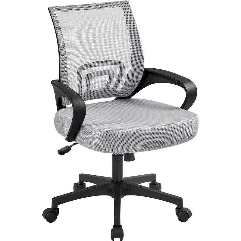 Chaise de bureau ergonomique Yaheetech réglable avec dossier en maille et pivotant