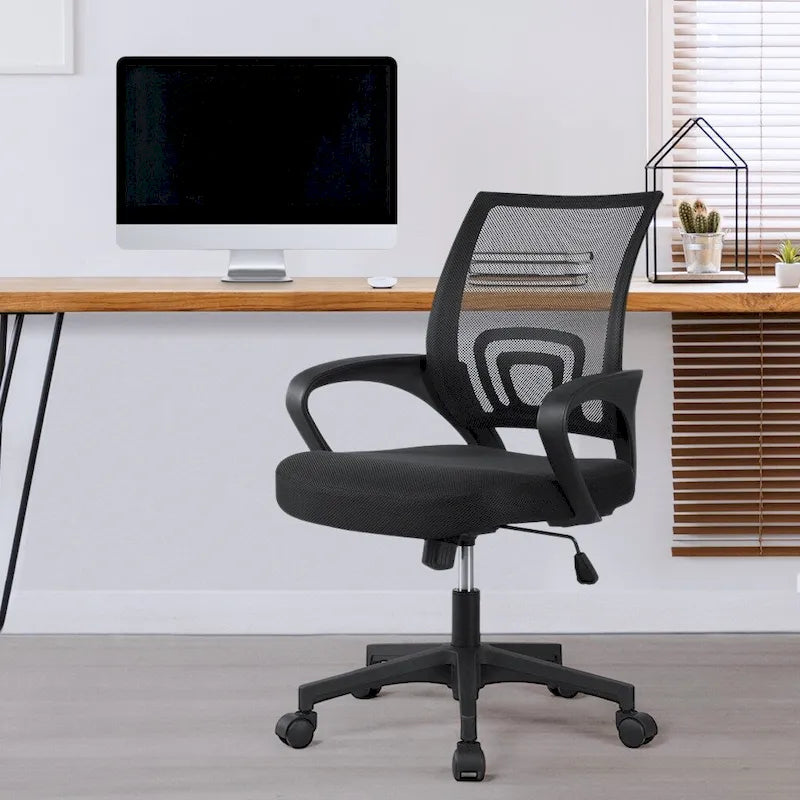 Chaise de bureau ergonomique Yaheetech réglable avec dossier en maille et pivotant