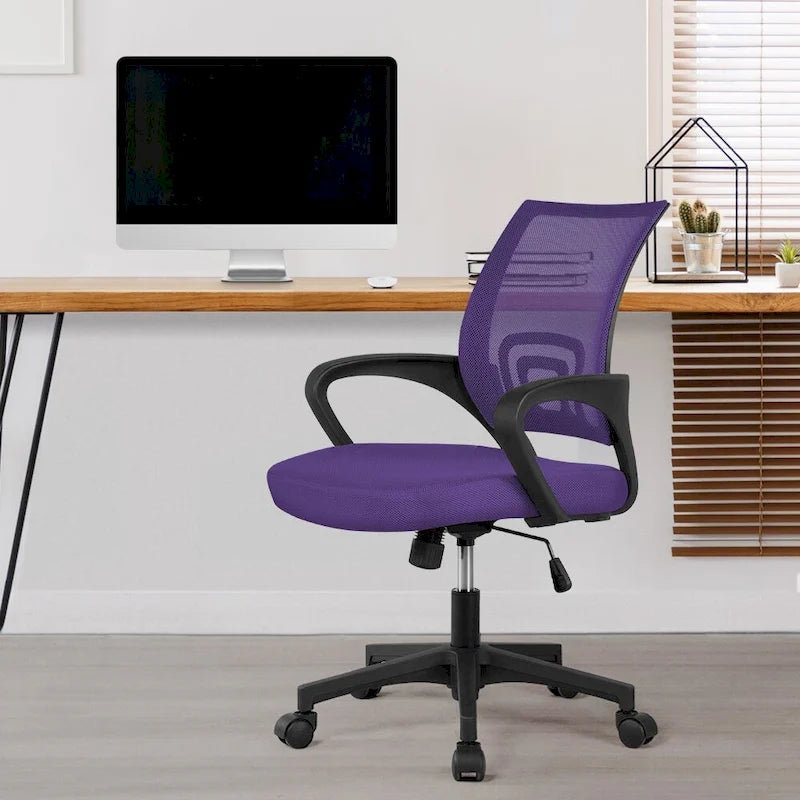 Chaise de bureau ergonomique Yaheetech réglable avec dossier en maille et pivotant