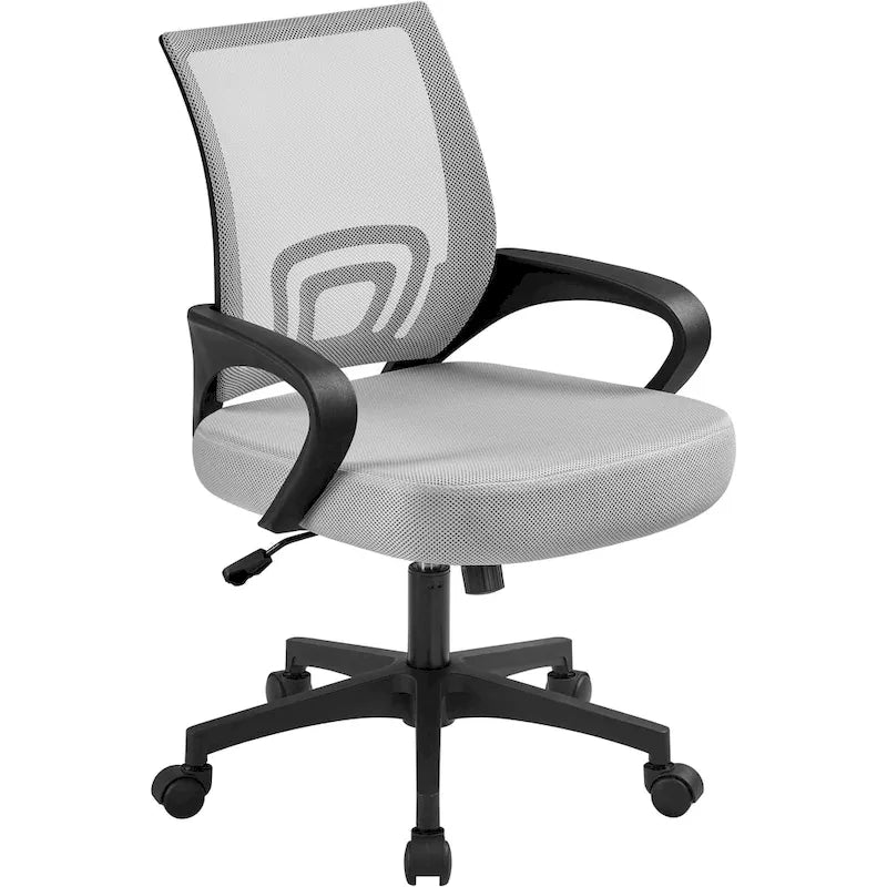 Chaise de bureau ergonomique Yaheetech réglable avec dossier en maille et pivotant