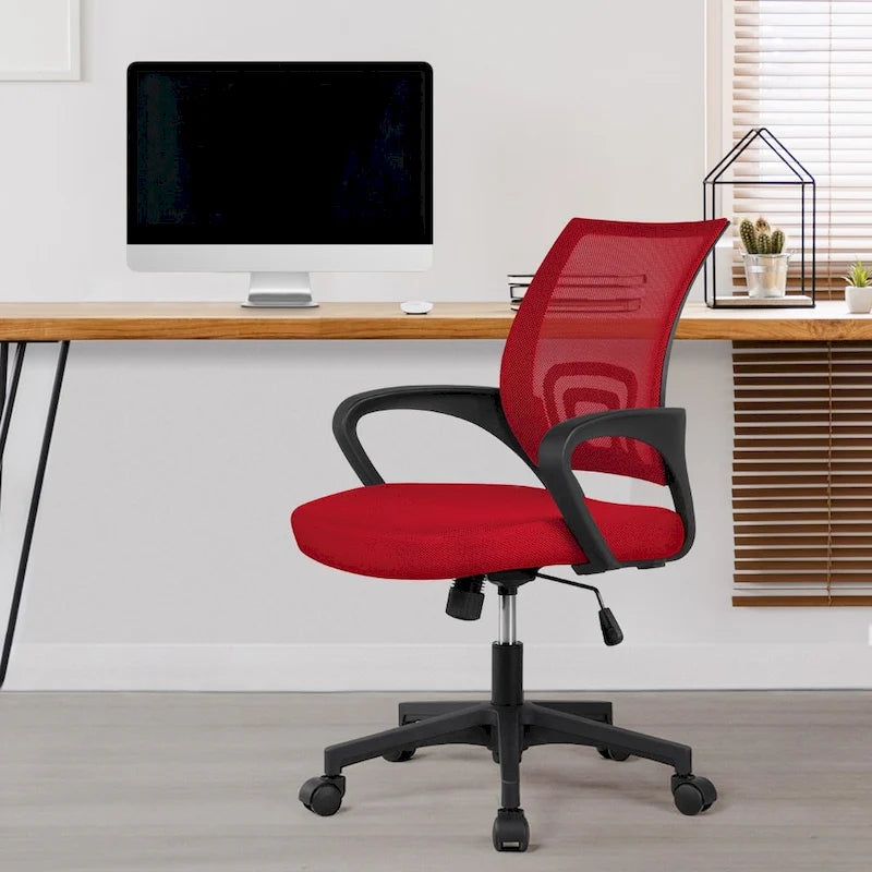 Chaise de bureau ergonomique Yaheetech réglable avec dossier en maille et pivotant