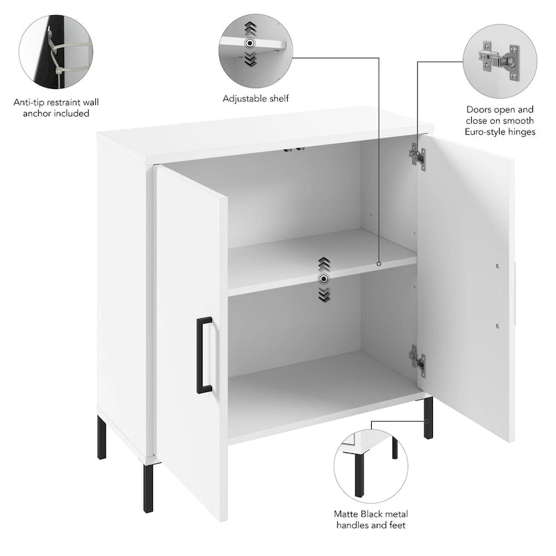 Petit meuble de rangement Essence avec portes par Bush Furniture