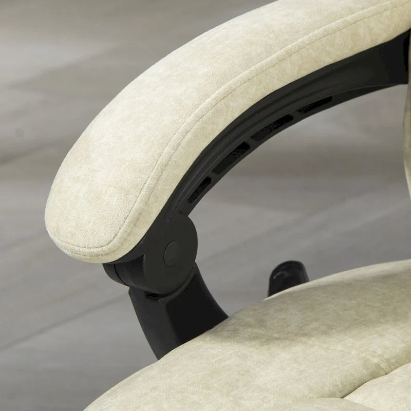 Chaise de bureau de massage Vinsetto avec 6 points de vibration, fauteuil d'ordinateur inclinable chauffant, chaise de bureau pivotante
