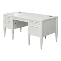 Bureau contemporain demi-piédestal, bureau, bureau d'appoint, blanc