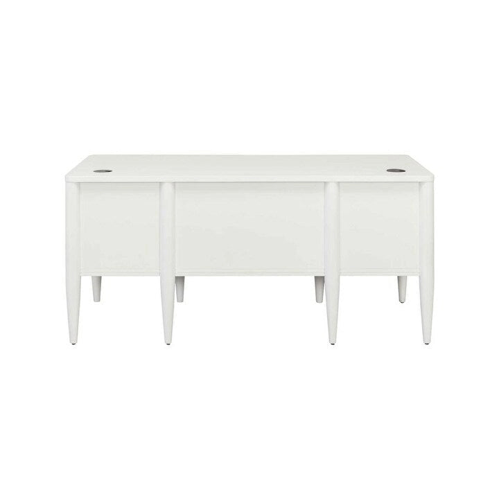 Bureau contemporain demi-piédestal, bureau, bureau d'appoint, blanc