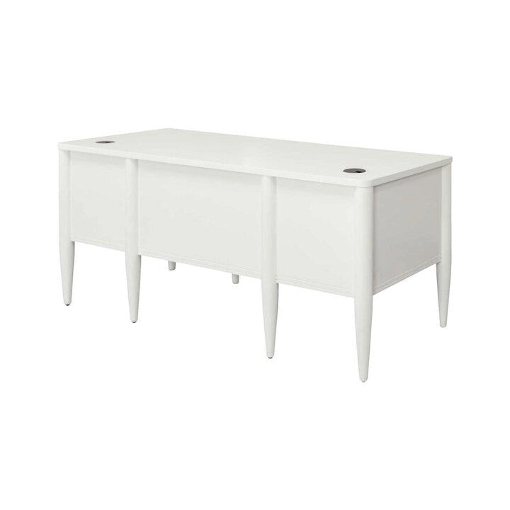 Bureau contemporain demi-piédestal, bureau, bureau d'appoint, blanc