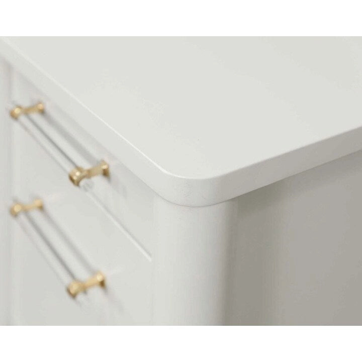 Bureau contemporain demi-piédestal, bureau, bureau d'appoint, blanc