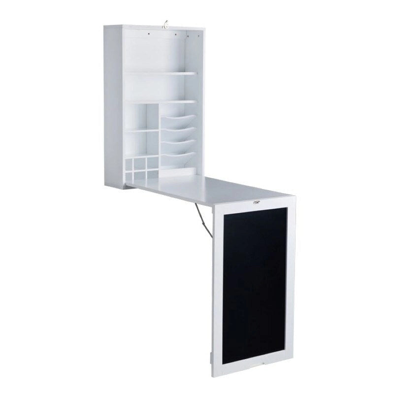 Utopia Alley – Meuble mural de bureau pliable avec tableau, blanc