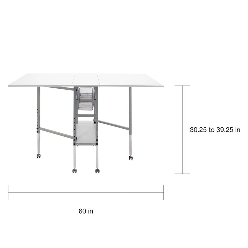 Table de loisirs créatifs Sew Ready à hauteur réglable avec tiroirs