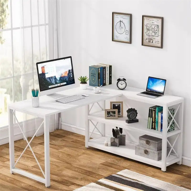 Bureau d'angle industriel réversible