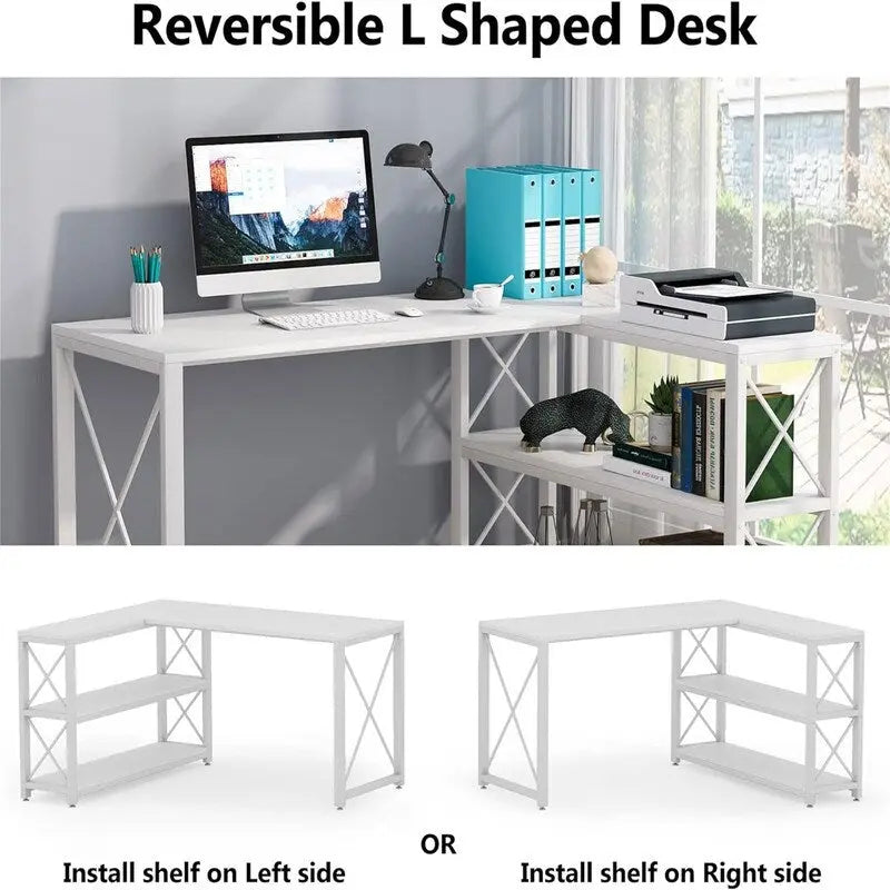 Bureau d'angle industriel réversible