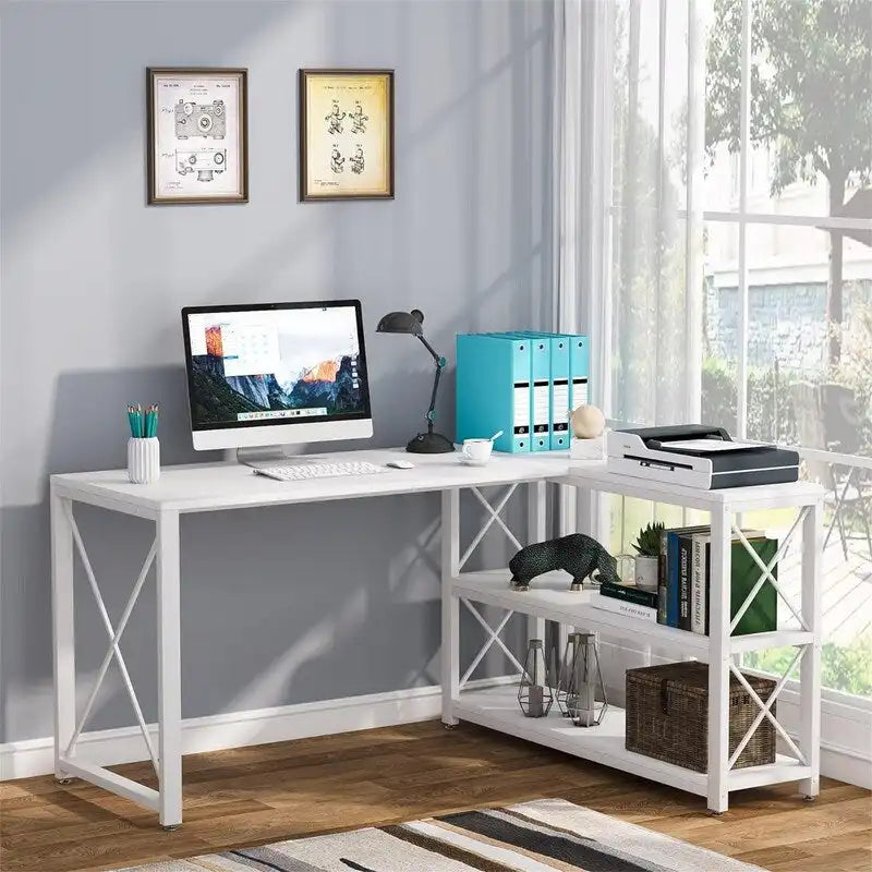 Bureau d'angle industriel réversible
