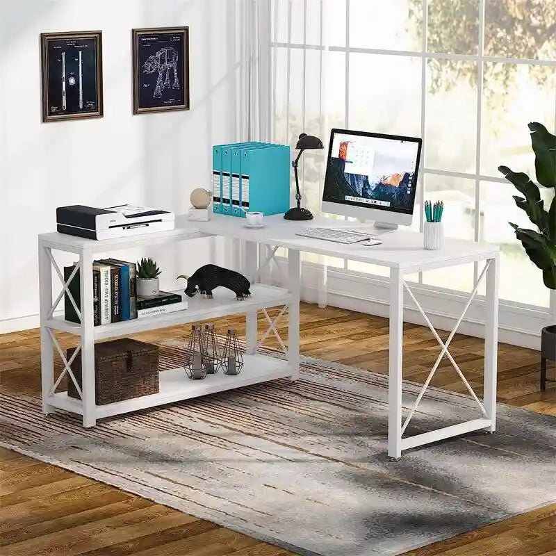 Bureau d'angle industriel réversible