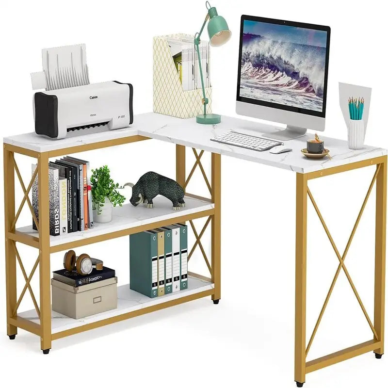 Bureau d'angle industriel réversible
