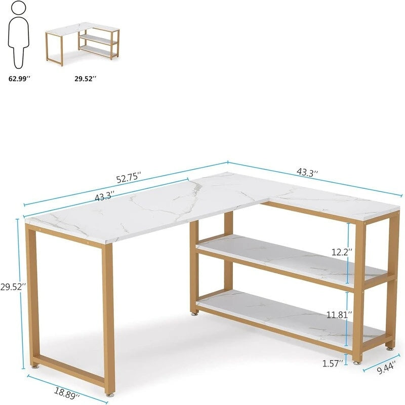 Bureau d'angle industriel réversible