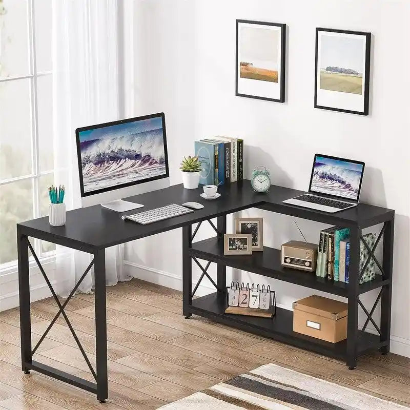 Bureau d'angle industriel réversible
