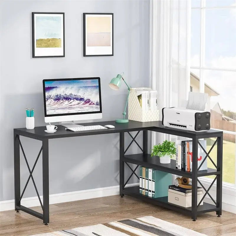 Bureau d'angle industriel réversible