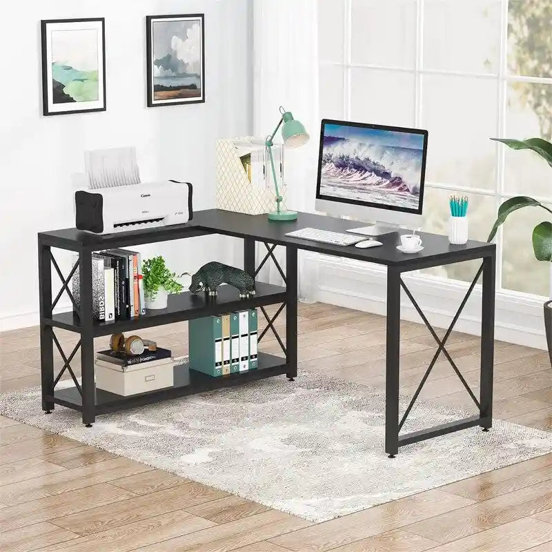 Bureau d'angle industriel réversible