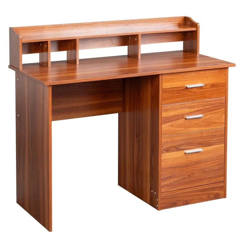43.31 3 tiroirs bureau d'ordinateur en bois avec armoire de classement