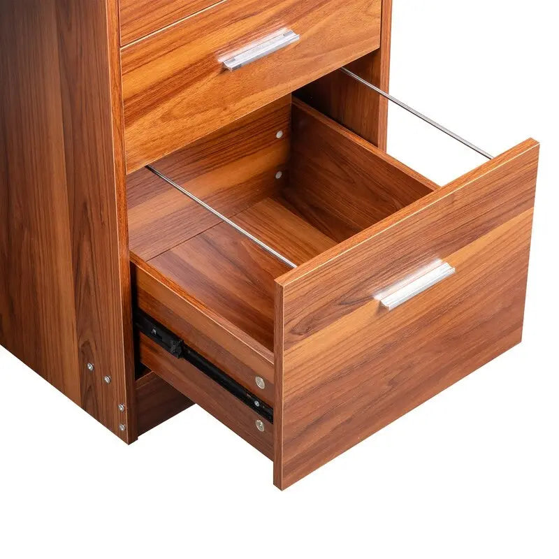 43.31 3 tiroirs bureau d'ordinateur en bois avec armoire de classement