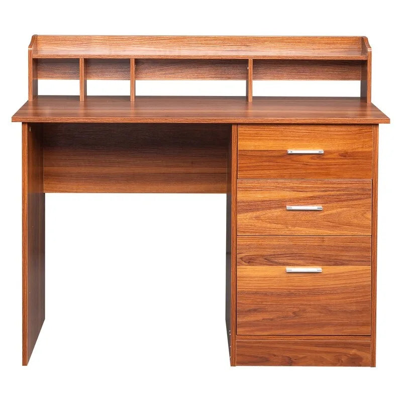 43.31 3 tiroirs bureau d'ordinateur en bois avec armoire de classement