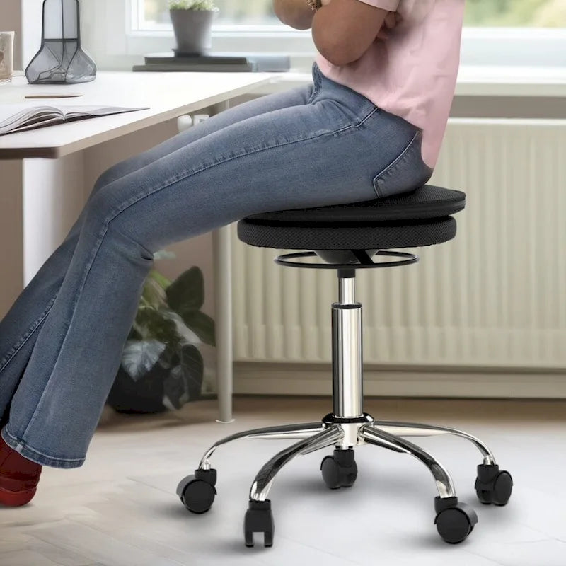 Chaise ergonomique active Wobble Stool Air sur roulettes (alternative à un ballon d'exercice)