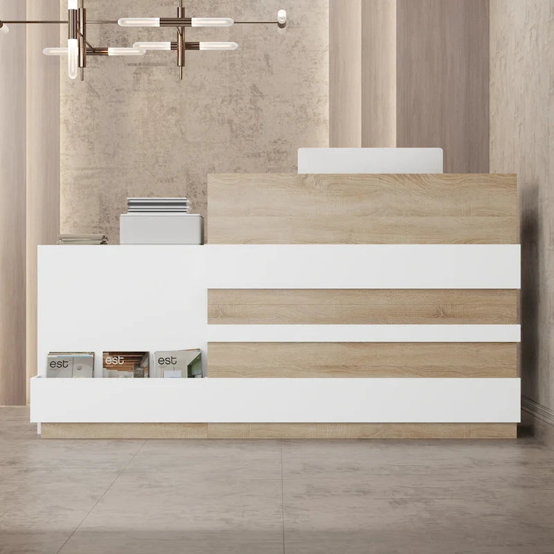 Bureau de réception contemporain avec tiroir clavier
