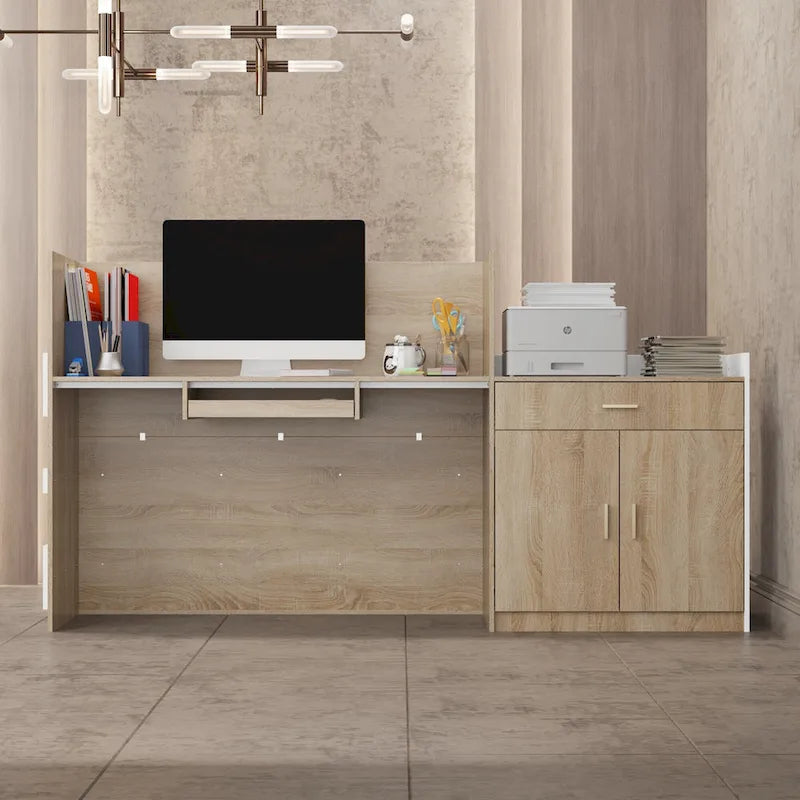 Bureau de réception contemporain avec tiroir clavier
