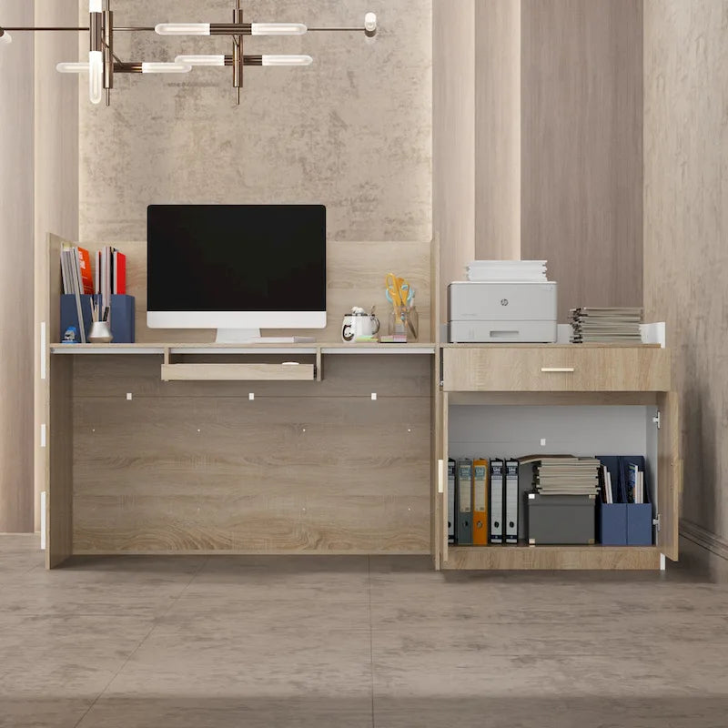 Bureau de réception contemporain avec tiroir clavier