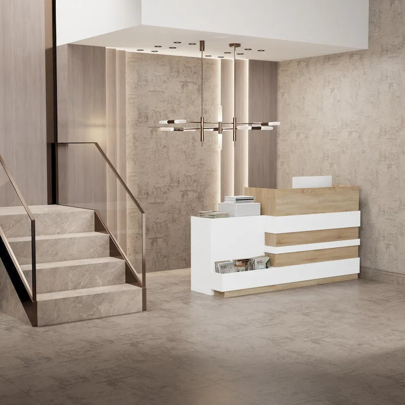 Bureau de réception contemporain avec tiroir clavier