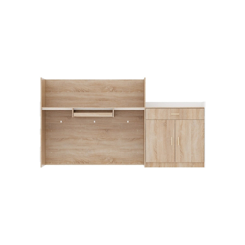 Bureau de réception contemporain avec tiroir clavier