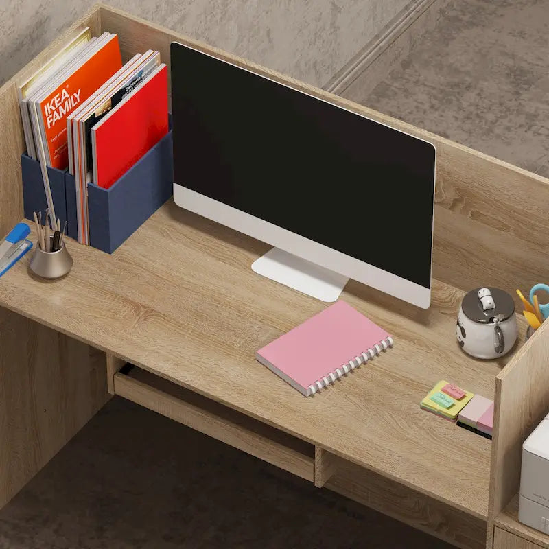 Bureau de réception contemporain avec tiroir clavier