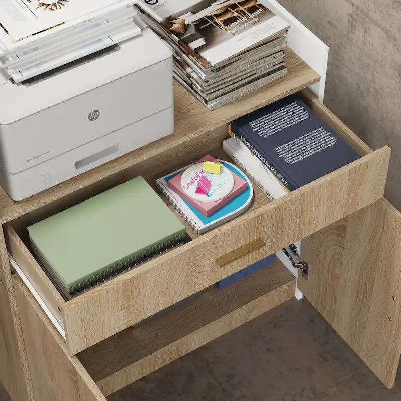 Bureau de réception contemporain avec tiroir clavier