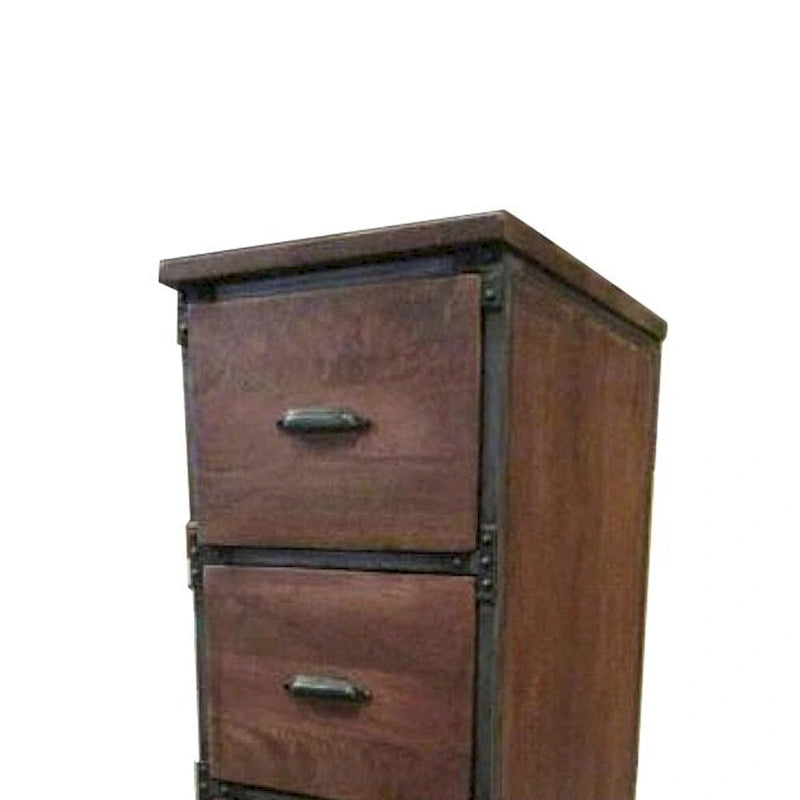 Meuble commode 4 tiroirs rustique fait main en bois massif AA Warehousing