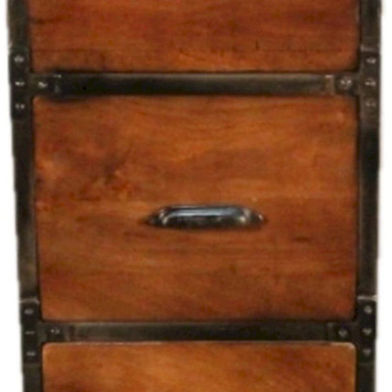Meuble commode 4 tiroirs rustique fait main en bois massif AA Warehousing