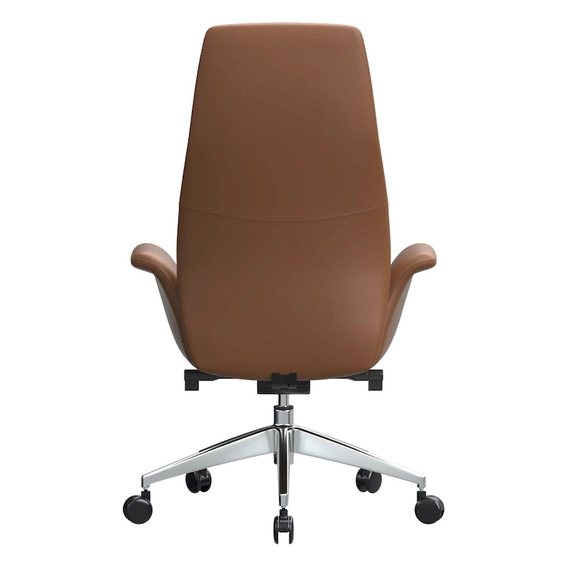 Fauteuil de bureau en cuir à dossier haut Summit avec fonctions pivotantes et inclinables
