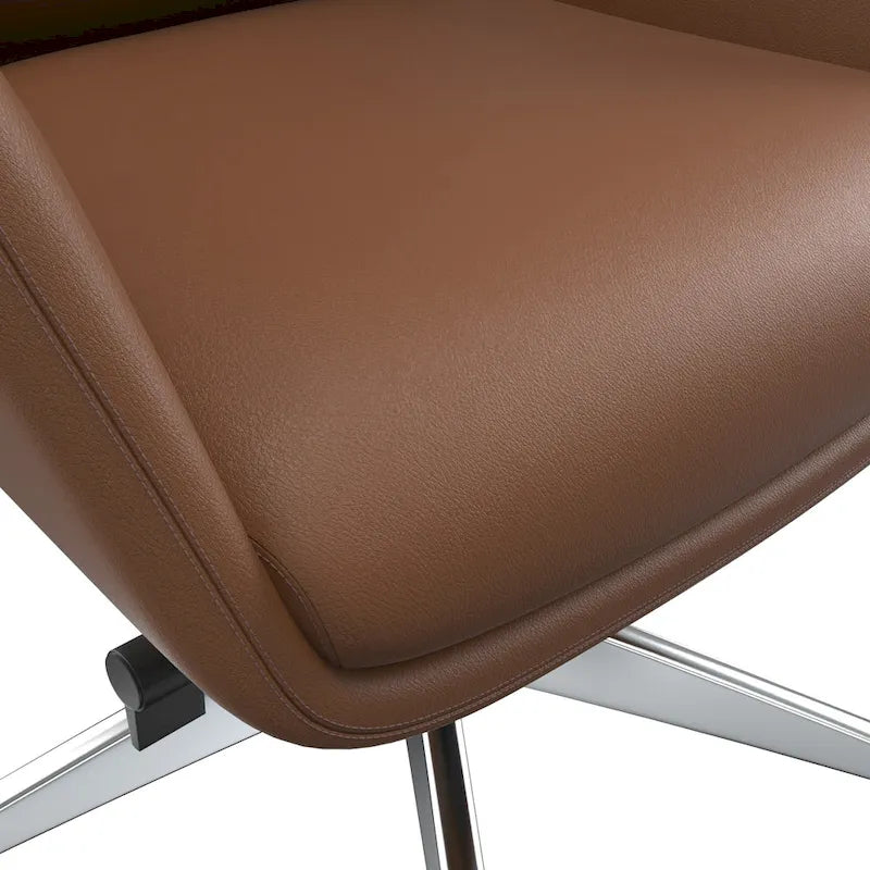 Fauteuil de bureau en cuir à dossier haut Summit avec fonctions pivotantes et inclinables