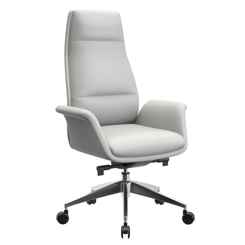 Fauteuil de bureau en cuir à dossier haut Summit avec fonctions pivotantes et inclinables