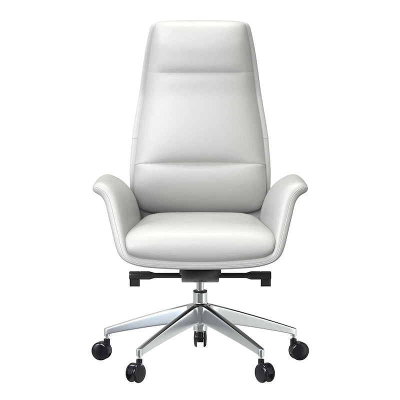 Fauteuil de bureau en cuir à dossier haut Summit avec fonctions pivotantes et inclinables