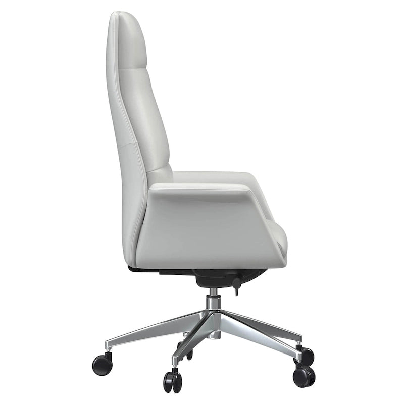 Fauteuil de bureau en cuir à dossier haut Summit avec fonctions pivotantes et inclinables