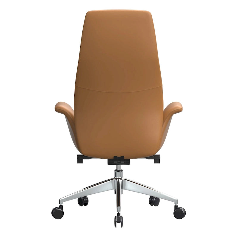 Fauteuil de bureau en cuir à dossier haut Summit avec fonctions pivotantes et inclinables