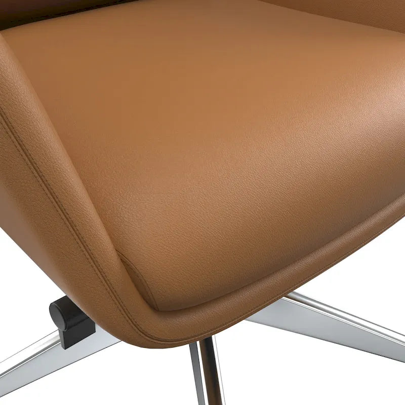 Fauteuil de bureau en cuir à dossier haut Summit avec fonctions pivotantes et inclinables