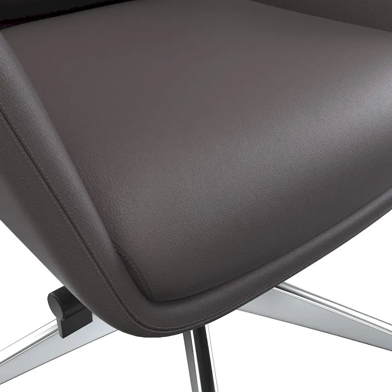 Fauteuil de bureau en cuir à dossier haut Summit avec fonctions pivotantes et inclinables