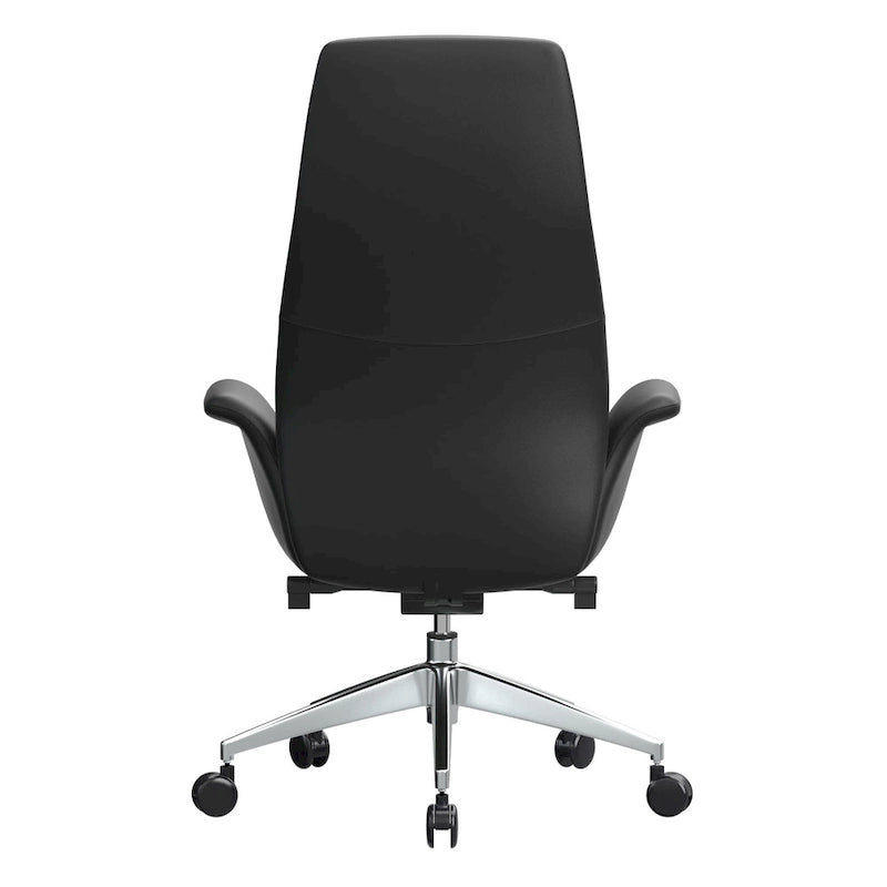 Fauteuil de bureau en cuir à dossier haut Summit avec fonctions pivotantes et inclinables